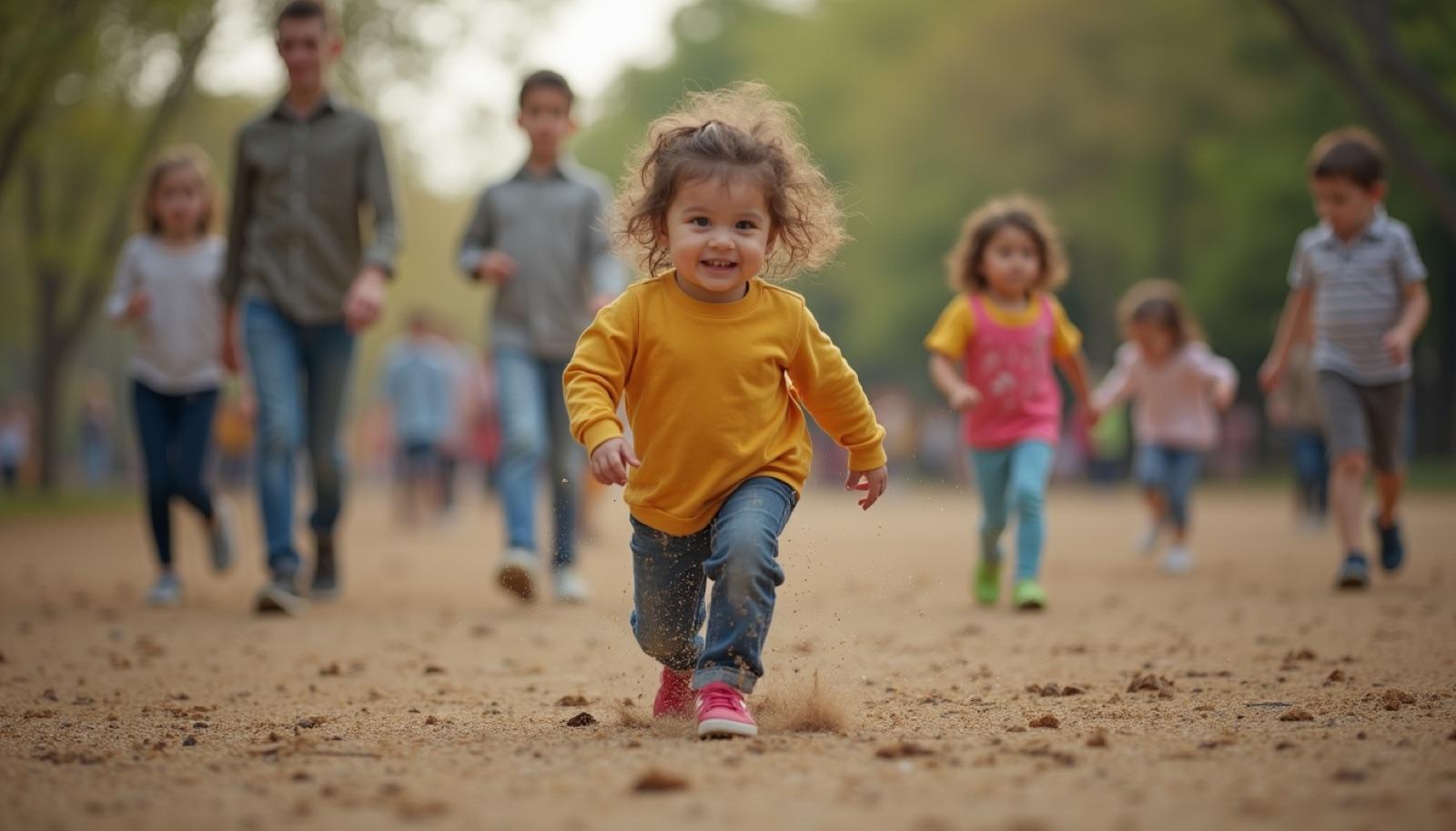 Children playing together outdoors on the Treasure Coast